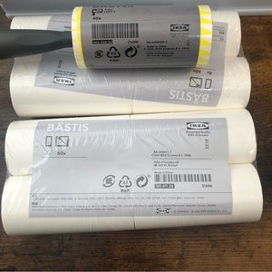 IKEA BASTIS Lint Roller 1 Handle + 8 Refill = 520 Sheets,pet Hair Fluff …